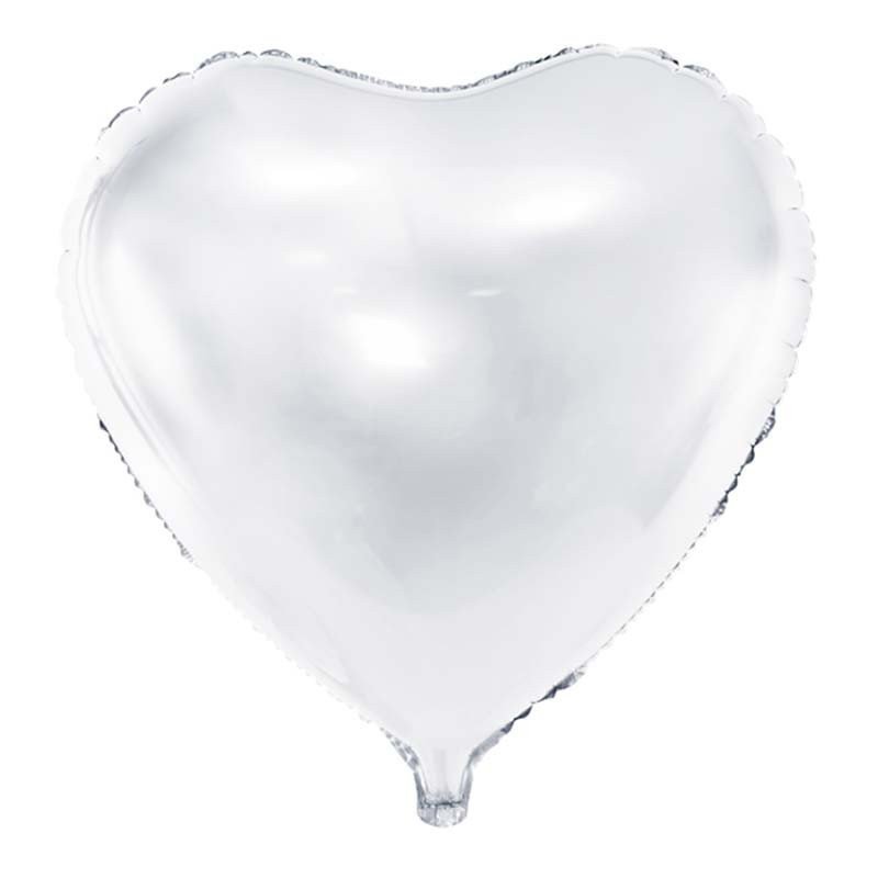 Grand ballon mylar coeur blanc