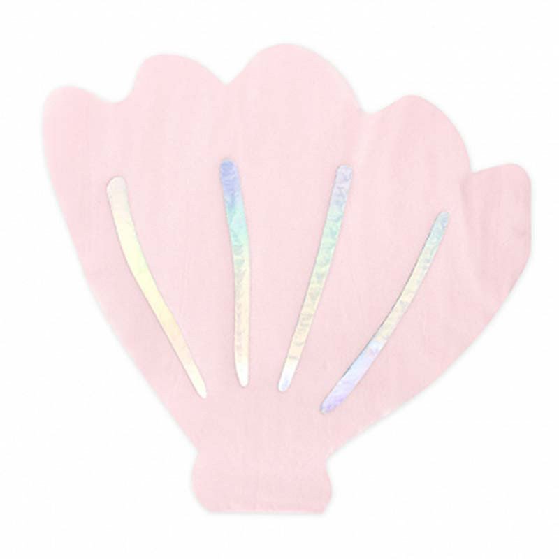 Serviettes Coquillage rose irisé (x20)