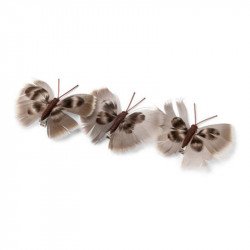 Pince papillon taupe (x3)