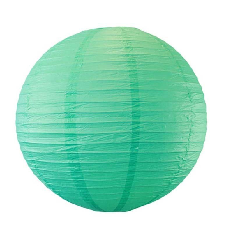 Lampion en papier uni vert emeraude - 30 cm