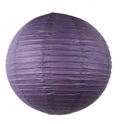 Lampion en papier uni violet - 30 cm