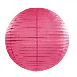 Lampion en papier uni fuchsia - 30 cm