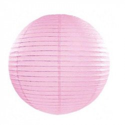 Lampion en papier uni rose pastel - 50 cm