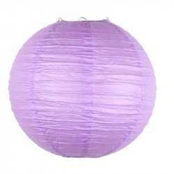 Lampion en papier uni mauve - 50 cm