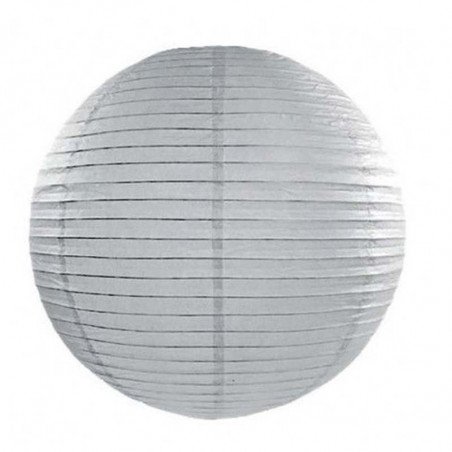 Lampion en papier uni gris clair - 60 cm