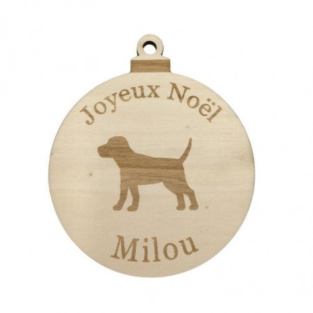 Boule de Noël chiot