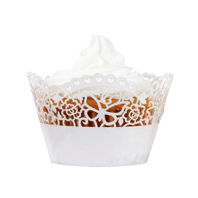 Moule à cupcake dentelle motif papillon (x10)