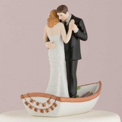 Figurine Couple Dansant sur une barque