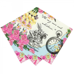 Serviettes "Alice aux pays des Merveilles" (x20)