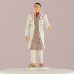 Figurine marié indien en tenue traditionnelle