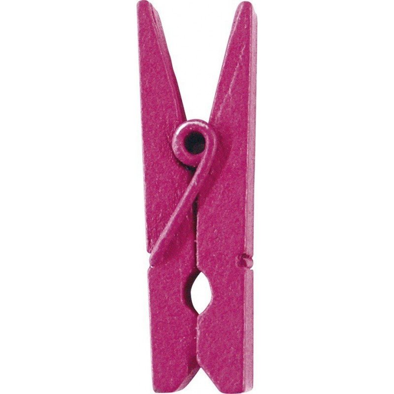 Pince en bois fuchsia (x12)