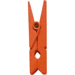 Pince en bois orange (x12)