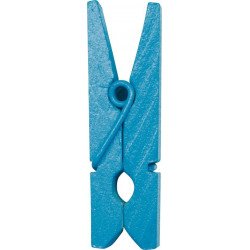 Pince en bois turquoise (x12)