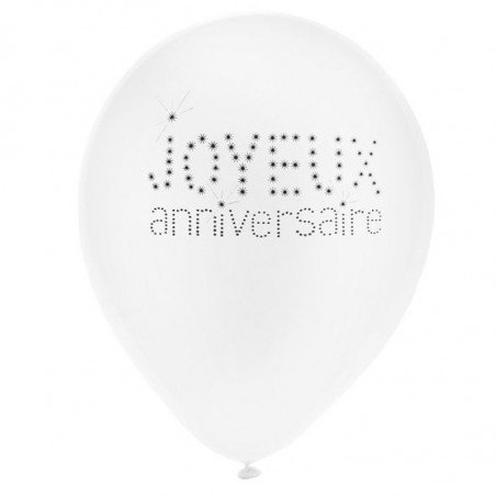 Ballons Joyeux Anniversaire (x8)