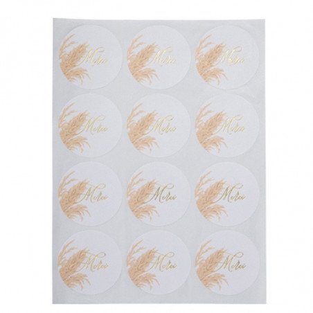 Stickers "Merci" jolie pampa (x24)