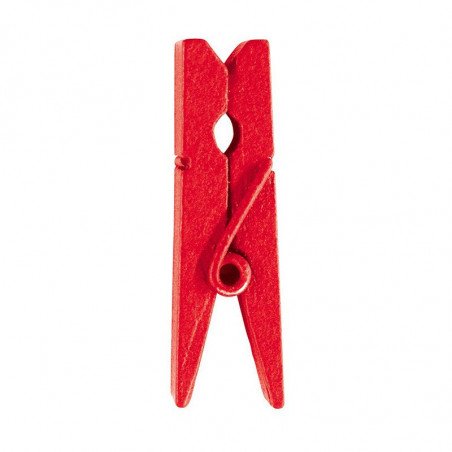 Pinces en bois (mini x24) rouge