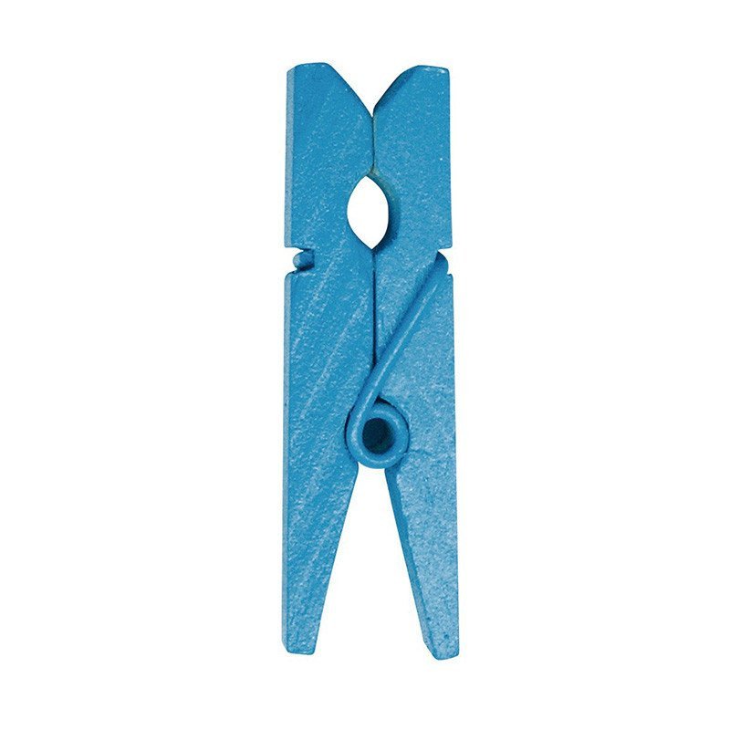 Pinces en bois (mini x24) turquoise