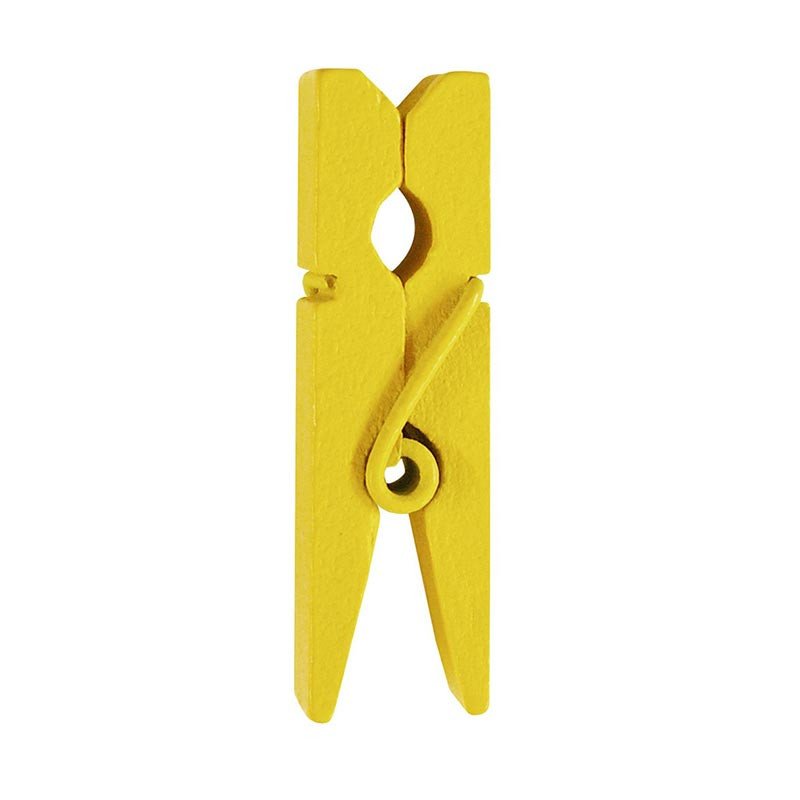 Pinces en bois (mini x24) jaune