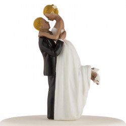 Figurine couple romance peau noire