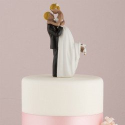 Figurine couple romance peau noire