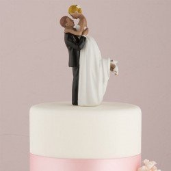 Figurine couple romance peau noire