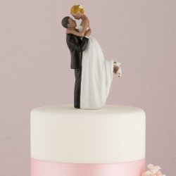 Figurine couple romance peau noire