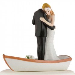 Figurine Couple Dansant sur une barque