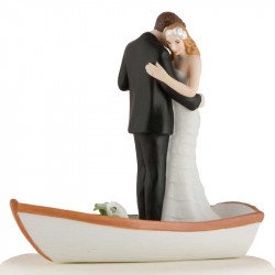 Figurine Couple Dansant sur une barque