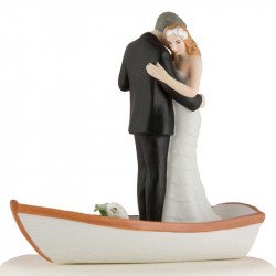 Figurine Couple Dansant sur une barque