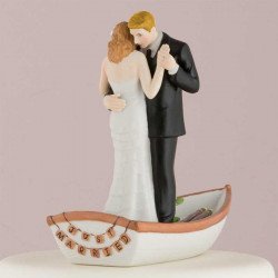 Figurine Couple Dansant sur une barque