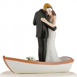 Figurine Couple Dansant sur une barque