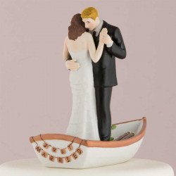 Figurine Couple Dansant sur une barque