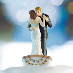 Figurine Couple Dansant sur une barque