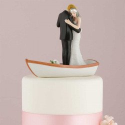 Figurine Couple Dansant sur une barque