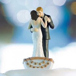 Figurine Couple Dansant sur une barque