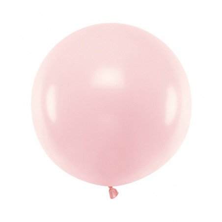 Ballon Rond Géant Rose Pastel - 60 cm