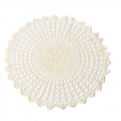 Napperon crochet ivoire diamètre 50 cm