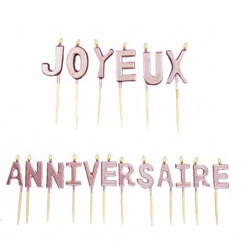 Bougies "joyeux anniversaire"