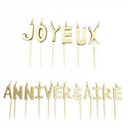 Bougies "joyeux anniversaire"