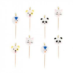 Bougies mini animaux (x8)