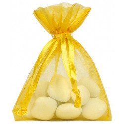 Sachet organdi jaune (x10)