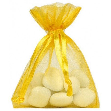 Sachet organdi jaune (x10)