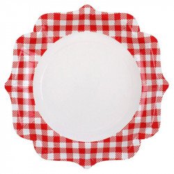 Assiettes Vichy (x10)