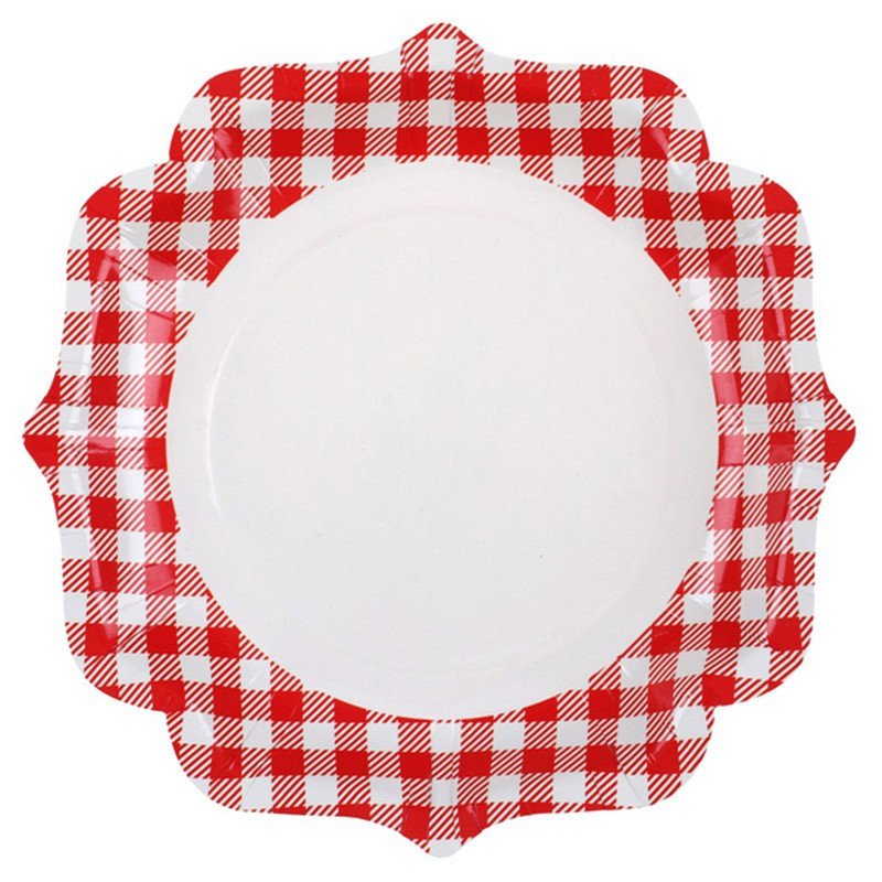 Assiettes Vichy (x10)