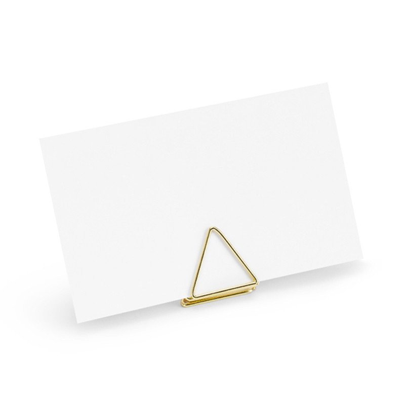 Supports marque-places triangle dorés (x10)