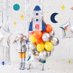 Ballons chromés - 30 cm (x3) Argent