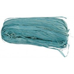 Raphia naturel couleur Turquoise