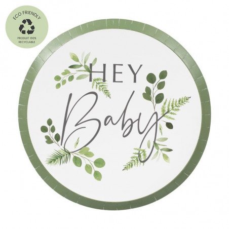 Assiettes "Hey Baby" (x8)