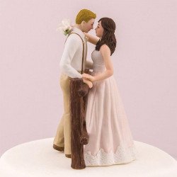 Figurine de mariage rustique