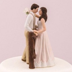 Figurine de mariage rustique